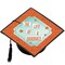 Big Dot of Happiness The Life of a Graduate Grad Cap Cover, Orange & Green Showgirl Era Graduation Cap Decor Kit for High School or College - 1 Count